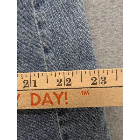 White Birch Black Label Jeans Womens 10 Light Wash Wide Leg Patchwork Boho - Picture 7 of 16